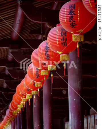 ランタン 提灯 漢字 台湾の写真素材