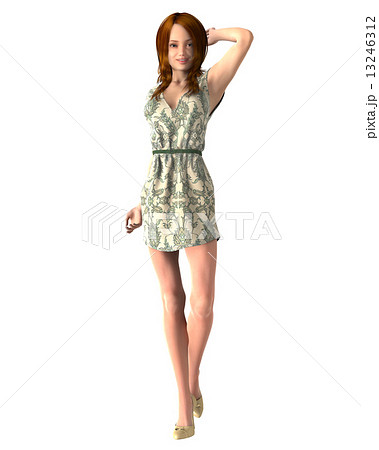 モデル体型 ポーズ 人物 女性のイラスト素材