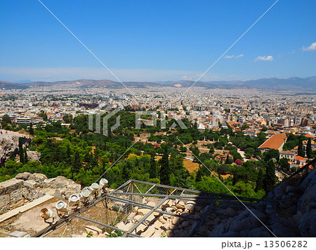 アクロポリス 街並み 外国の風景 ギリシャ神話の写真素材