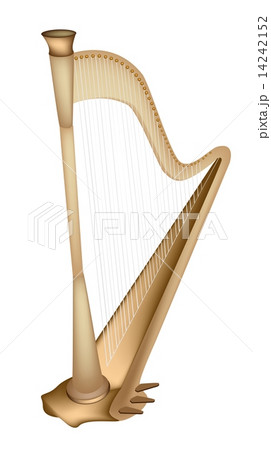 音楽 ハープ 竪琴 金のイラスト素材 - PIXTA