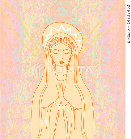 聖母マリアのイラスト素材