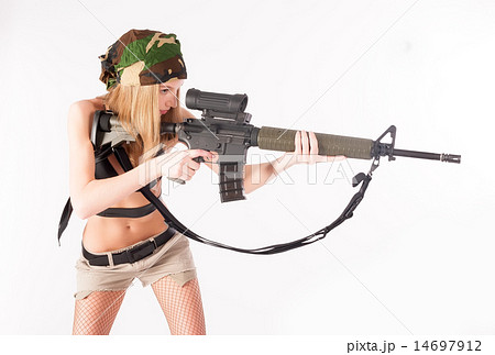 狙撃兵 グラマーの写真素材