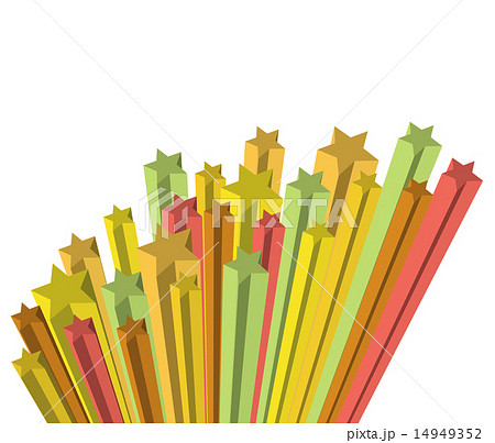 飛び出すイメージ 飛び出す 3d 立体的 スターの写真素材