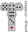 六角柱のサイコロ展開図のイラスト素材