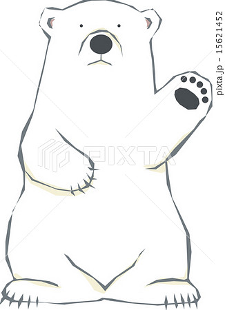 動物 哺乳類 ホッキョクグマ 白熊のイラスト素材