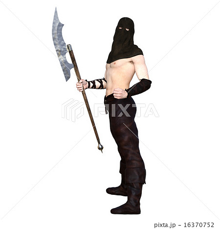 大鎌 ポーズの写真素材