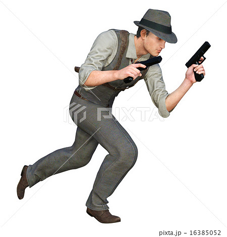 ショルダーホルスターのイラスト素材