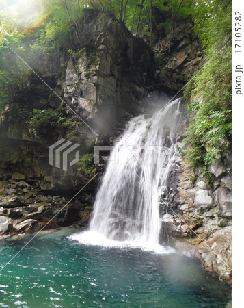 秘境 栃木県 ダイブ 那須塩原市の写真素材