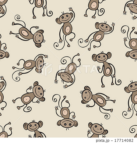 動物 ベクトル 猿 壁紙のイラスト素材