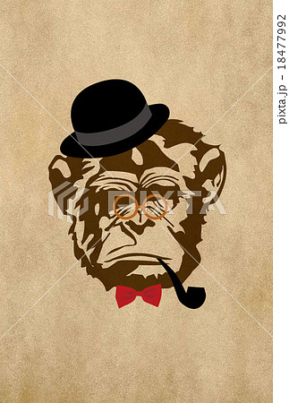チンパンジー 申年 猿 モンキーのイラスト素材