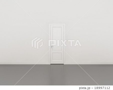 白 白壁 白い壁 扉の写真素材