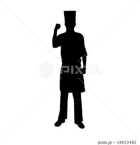 ガッツポーズ 人物 男性 シルエットのイラスト素材
