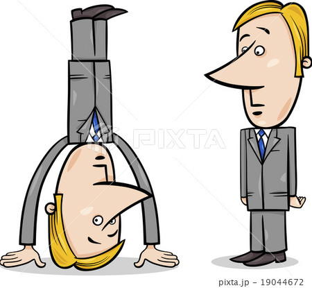 逆さまにのイラスト素材 Pixta