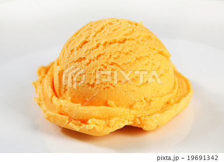 オレンジシャーベットの写真素材