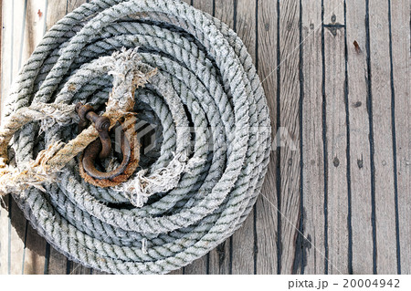 coiled raw rope Made of various fibers into a long rope. Empty