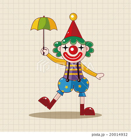 サーカス ピエロ 道化師 キャラクターの写真素材