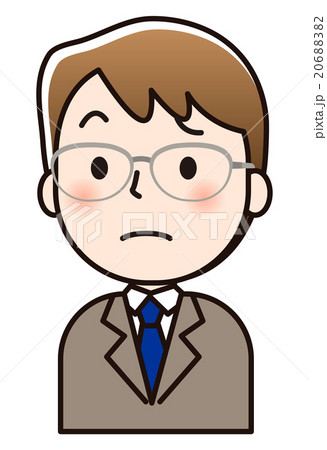 表情 ベクター 男性 苦笑いのイラスト素材