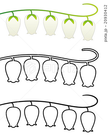 馬酔木のイラスト素材