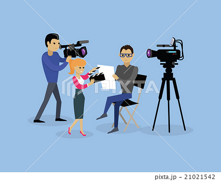 テレビクルーのイラスト素材 テレビクルーのイラスト素材