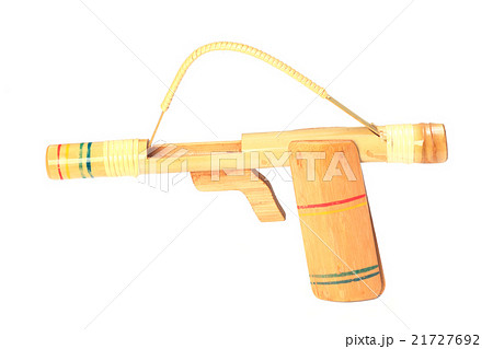 竹鉄砲 おもちゃの写真素材