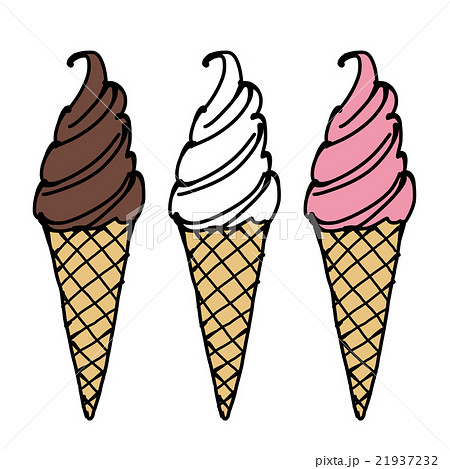 アイスクリーム3種のイラスト素材