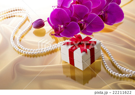 花珠ネックレスの写真素材