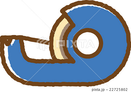 マジックテープ 白バック 青の写真素材