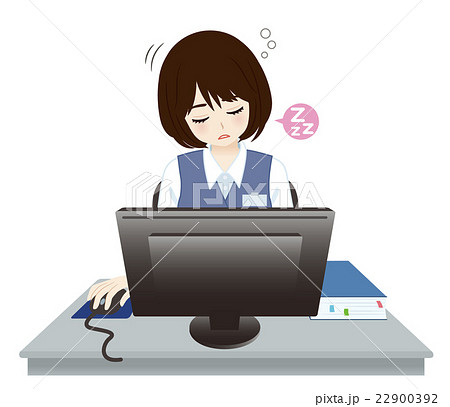 仕事中のイラスト素材