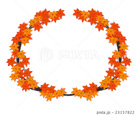 紅葉 もみじ 手書き 墨絵のイラスト素材