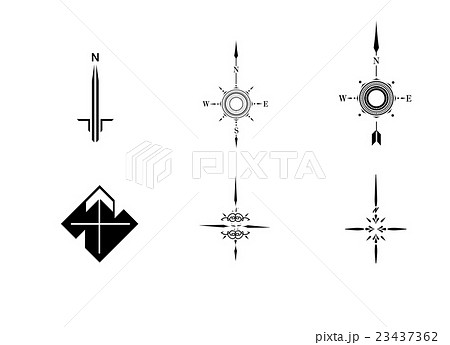 方位磁石 家 コンパス 東西南北の写真素材