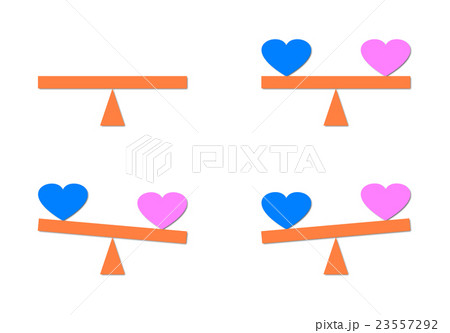 シーソー イラスト パターン 傾きのイラスト素材