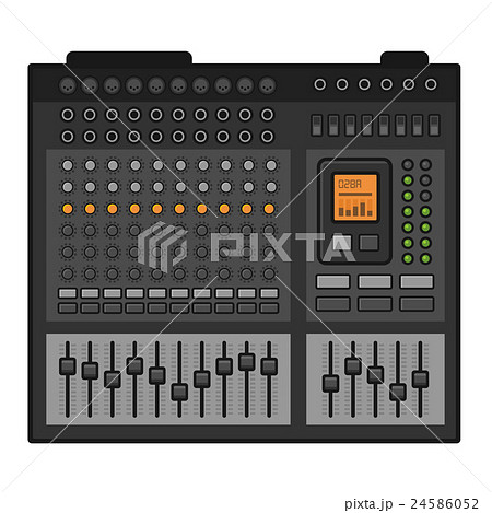 音響 音楽 音響技師 ミキサーのイラスト素材