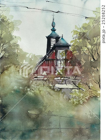 風景画 教会 水彩画 軽井沢のイラスト素材 - PIXTA