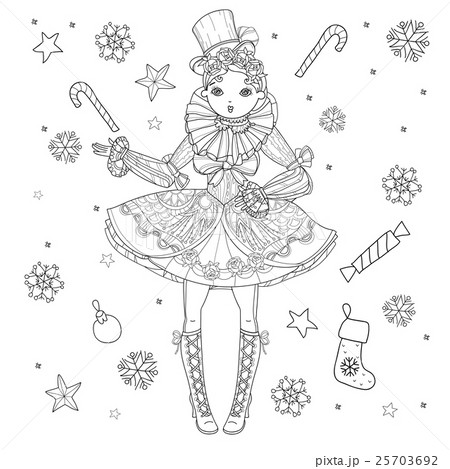 ロリータ服のイラスト素材 ロリータ服のイラスト素材