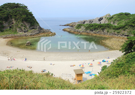 中の浦海水浴場の写真素材