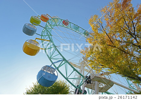 あらかわ遊園 観覧車 関東 楽しいの写真素材