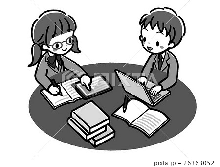 調べ学習のイラスト素材