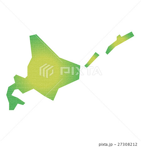 日本地図 地図 北海道地方 デフォルメのイラスト素材