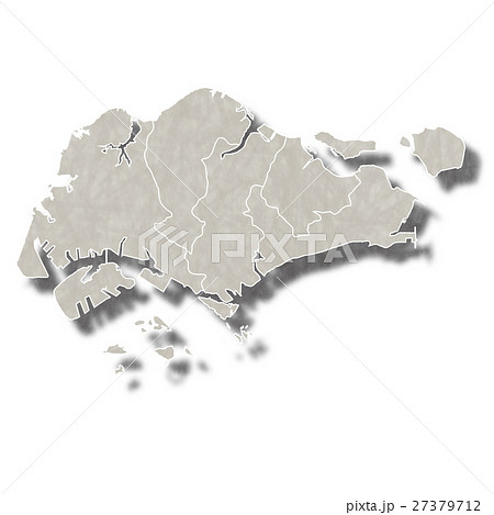 シンガポール 地図 国 アイコンのイラスト素材