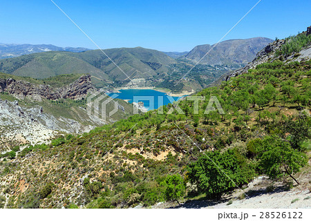 シエラネバダ山脈 スペイン スペイン王国 湖の写真素材
