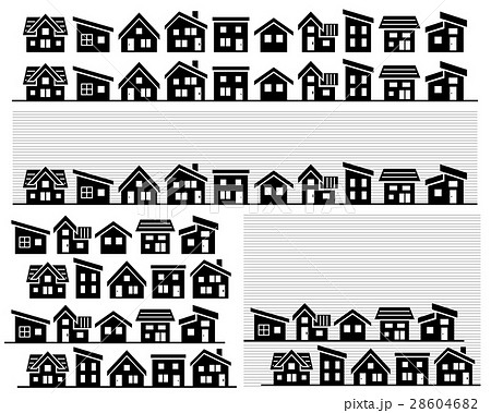 家 住宅 シンプル シルエットのイラスト素材
