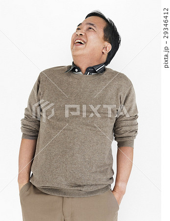 ふんぞり返るの写真素材