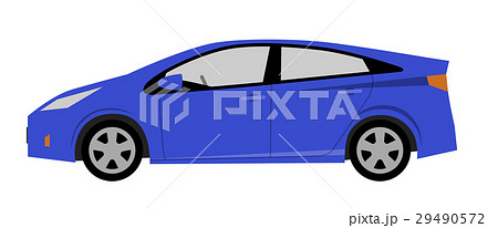 自動車 車 青い車 青色のイラスト素材