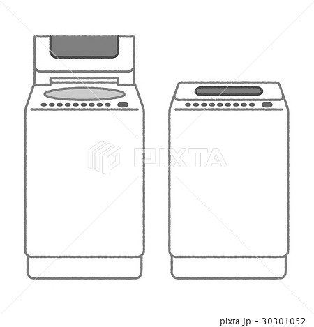 縦型洗濯機のイラスト素材