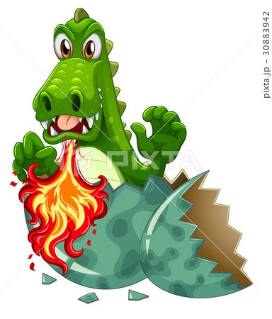 ドラゴン 竜 龍 たまごのイラスト素材