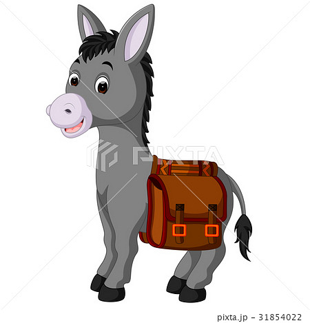 Donkey Carries A Bagのイラスト素材
