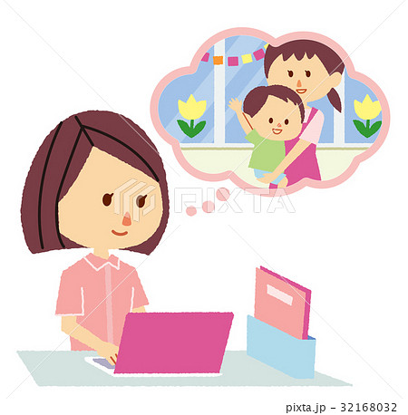 ワーキングマザーのイラスト素材 ワーキングマザーのイラスト素材