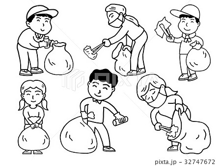 奉仕作業のイラスト素材