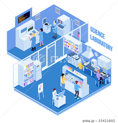 研究室 挿絵の写真素材 Pixta