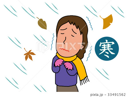 北風のイラスト素材